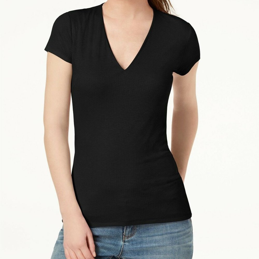 INC International Concepts Petite Ribbed Top